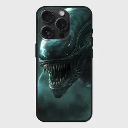 Чехол силиконовый для Apple iPhone 15 Pro матовый Чужой в космосе