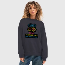 Женский свитшот oversize без начеса хлопок Девушки августа - фото 2