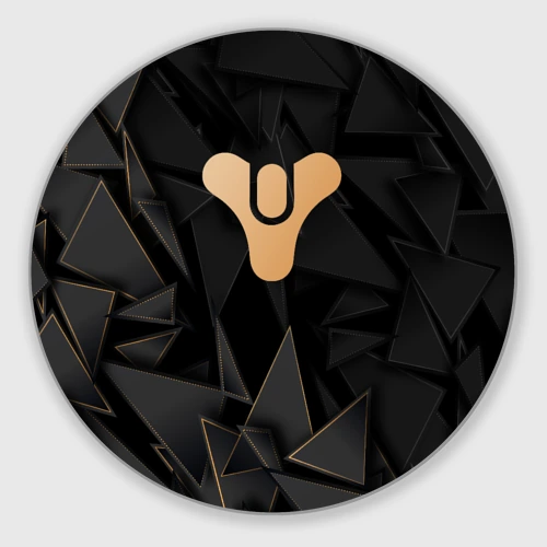 Круглый коврик для мышки Destiny golden poly