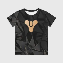 Детская футболка 3D Destiny golden poly