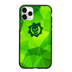 Чехол для iPhone 11 Pro Max матовый Gears of War green poly