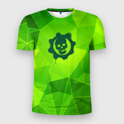 Мужская футболка 3D Slim Gears of War green poly