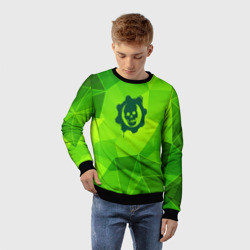 Детский свитшот 3D Gears of War green poly - фото 2