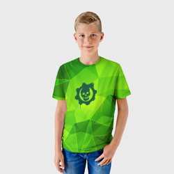 Детская футболка 3D Gears of War green poly - фото 2