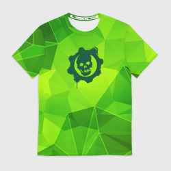 Мужская футболка 3D Gears of War green poly