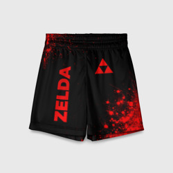 Детские спортивные шорты 3D Zelda - red gradient вертикально