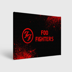 Холст прямоугольный Foo Fighters - red gradient по-горизонтали