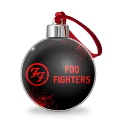 Ёлочный шар Foo Fighters - red gradient по-горизонтали