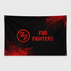 Флаг-баннер Foo Fighters - red gradient по-горизонтали