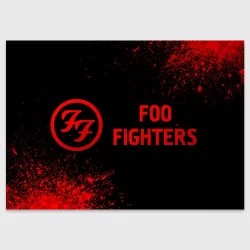 Поздравительная открытка Foo Fighters - red gradient по-горизонтали
