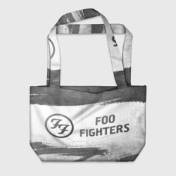 Пляжная сумка 3D Foo Fighters - white gradient по-горизонтали