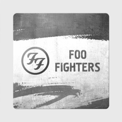 Магнит виниловый Квадрат Foo Fighters - white gradient по-горизонтали