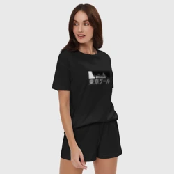 Женская пижама с шортиками хлопок Аниме Глаза Канеки Кен Токийский Гуль - фото 2