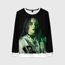 Женский свитшот 3D Billie Eilish with cross 