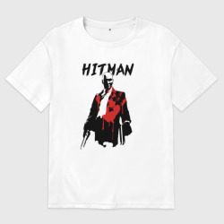 Женская футболка хлопок Oversize Hitman - 47