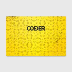 Головоломка Пазл магнитный 126 элементов Coder на желтом
