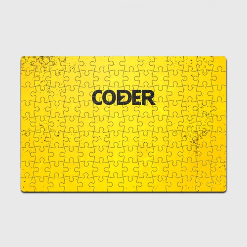 Головоломка Пазл магнитный 126 элементов Coder на желтом