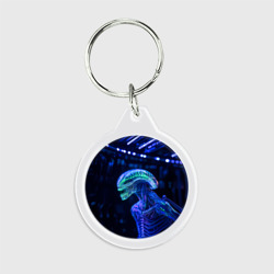Брелок круглый Чужой с неоновой окраской