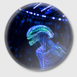 Значок Чужой с неоновой окраской