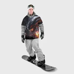 Накидка на куртку 3D Голова Чужого из космоса