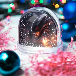Игрушка Снежный шар Голова Чужого из космоса - фото 2