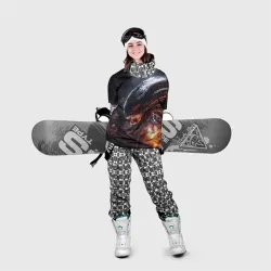 Накидка на куртку 3D Голова Чужого из космоса - фото 2
