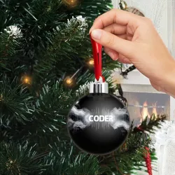 Ёлочный шар Coder белый дым - фото 2