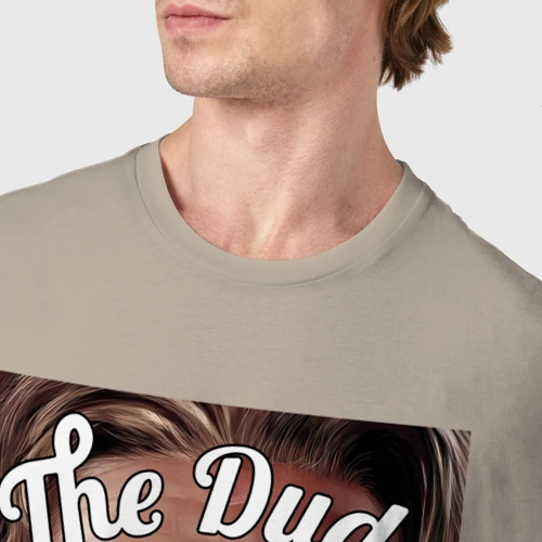 Мужская футболка хлопок с принтом Lebowski in sunglasses, фото #4