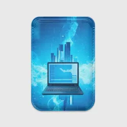 Картхолдер Magsafe магнитный Ноутбук синий дым