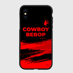 Чехол для iPhone XS Max матовый Cowboy Bebop - red gradient посередине