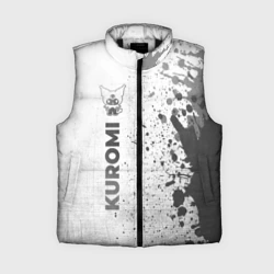 Женский жилет утепленный 3D Kuromi - white gradient по-вертикали