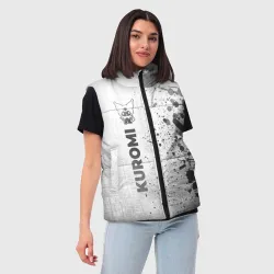 Женский жилет утепленный 3D Kuromi - white gradient по-вертикали - фото 2