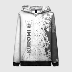 Женская толстовка 3D на молнии Kuromi - white gradient по-вертикали