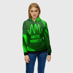 Женская толстовка 3D Arctic Monkeys - green gradient - фото 2