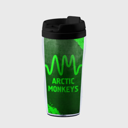 Термокружка-непроливайка Arctic Monkeys - green gradient