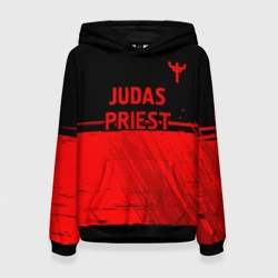 Женская толстовка 3D Judas Priest - red gradient посередине
