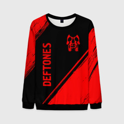 Мужской свитшот 3D Deftones - red gradient вертикально