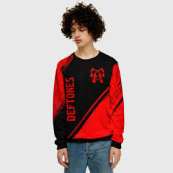Мужской свитшот 3D Deftones - red gradient вертикально - фото 2