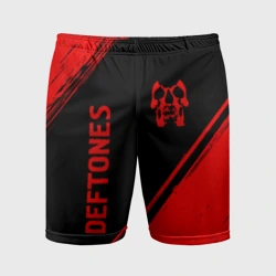 Мужские шорты спортивные Deftones - red gradient вертикально