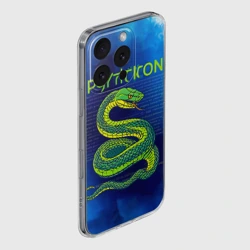 Чехол для iPhone 16 Pro Max силиконовый с защитой камеры Язык программирования Python  - фото 2
