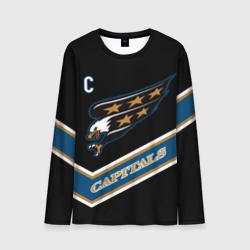 Мужской лонгслив 3D Александр Овечкин темная форма