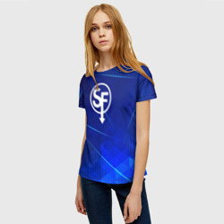 Женская футболка 3D Sally Face blue poly - фото 2