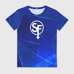 Женская футболка 3D Sally Face blue poly