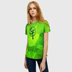 Женская футболка 3D Sally Face green poly - фото 2