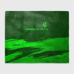 Плед 3D Angels of Death - green gradient посередине