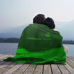 Плед 3D Angels of Death - green gradient посередине - фото 2