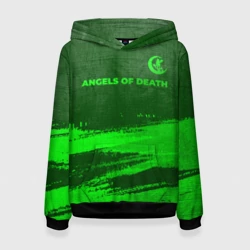 Женская толстовка 3D Angels of Death - green gradient посередине