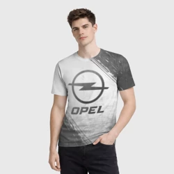 Мужская футболка 3D Opel - white gradient - фото 2