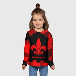 Детский лонгслив 3D Saints Row - red gradient - фото 2