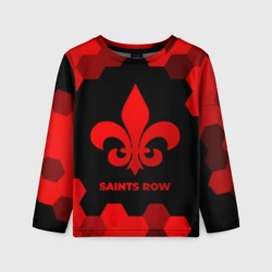 Детский лонгслив 3D Saints Row - red gradient